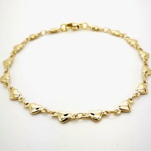 Brand New Gold Stainless Steel Heart Anklet